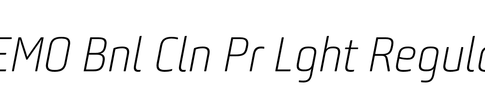 FSP DEMO Bnl Cln Pr Lght Regular Italic