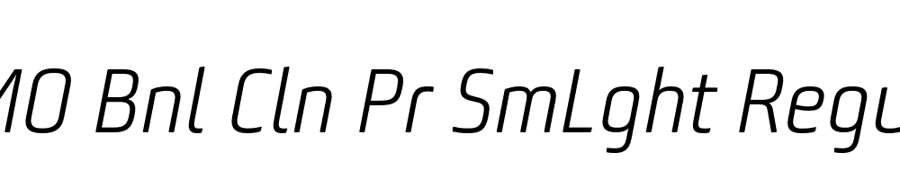 FSP DEMO Bnl Cln Pr SmLght Regular Italic