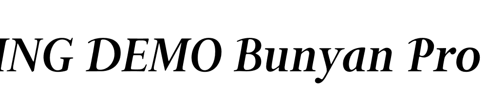  DEMO Bunyan Pro Bold Italic