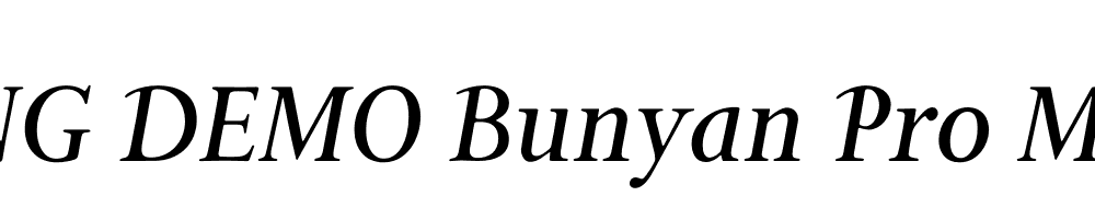  DEMO Bunyan Pro Medium Italic