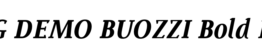  DEMO BUOZZI Bold Italic Regular