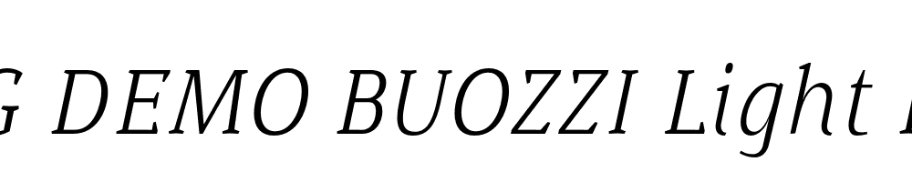  DEMO BUOZZI Light Italic Regular