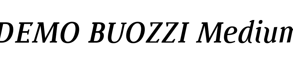  DEMO BUOZZI Medium Italic Regular