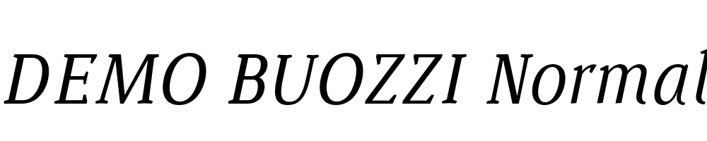  DEMO BUOZZI Normal Italic Regular