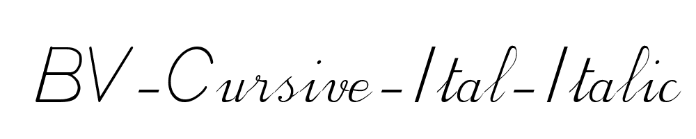 BV-Cursive-Ital-Italic