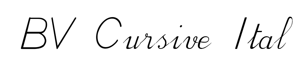 Bv Cursive Ital