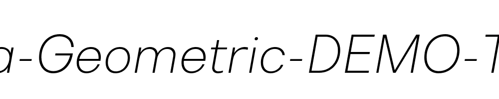 Bw-Nista-Geometric-DEMO-Thin-Italic