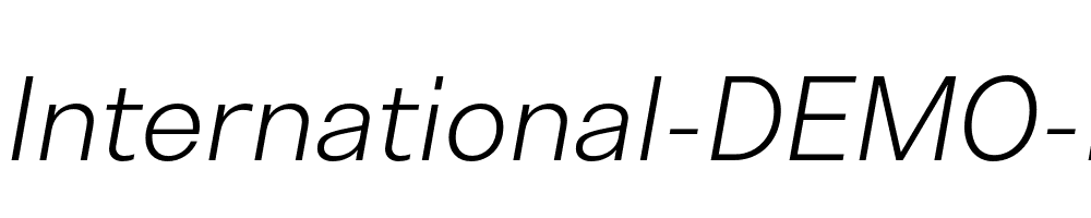 Bw-Nista-International-DEMO-Light-Italic