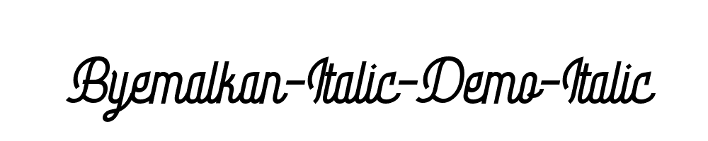 Byemalkan-Italic-Demo-Italic