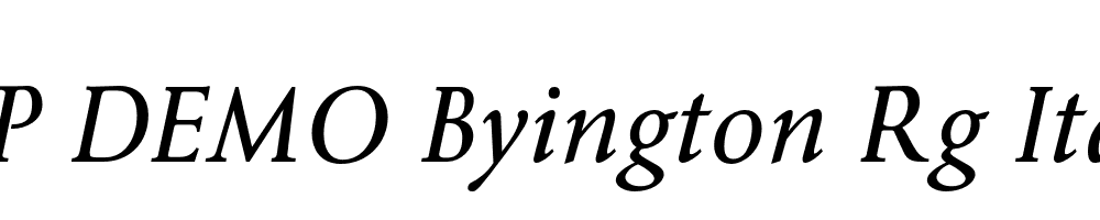 FSP DEMO Byington Rg Italic