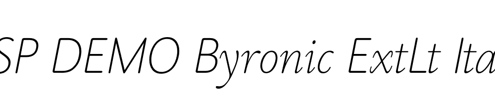 FSP DEMO Byronic ExtLt Italic