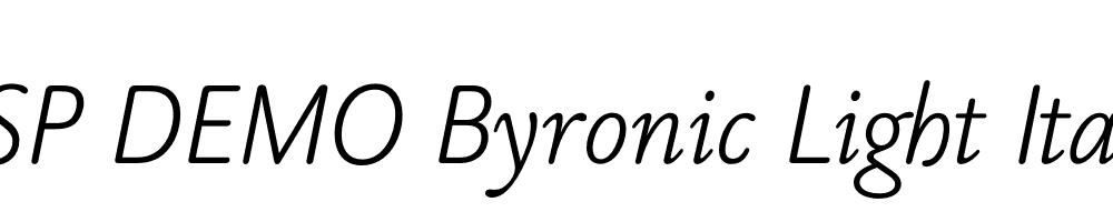 FSP DEMO Byronic Light Italic