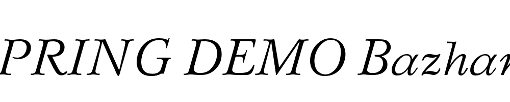  DEMO Bazhanov Italic