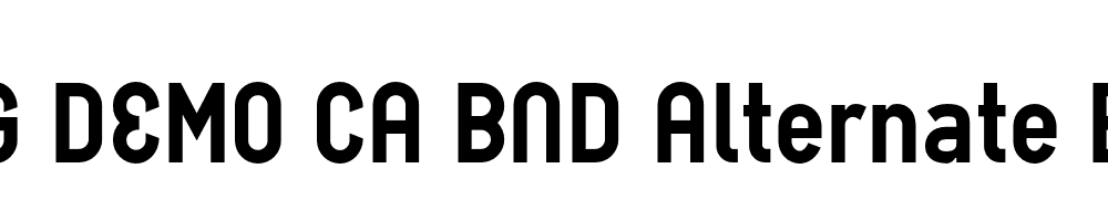  DEMO CA BND Alternate Bold Regular