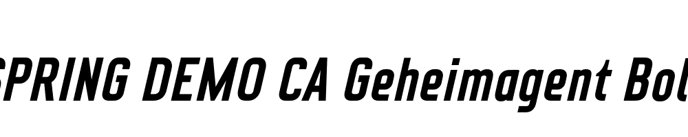  DEMO CA Geheimagent Bold Italic