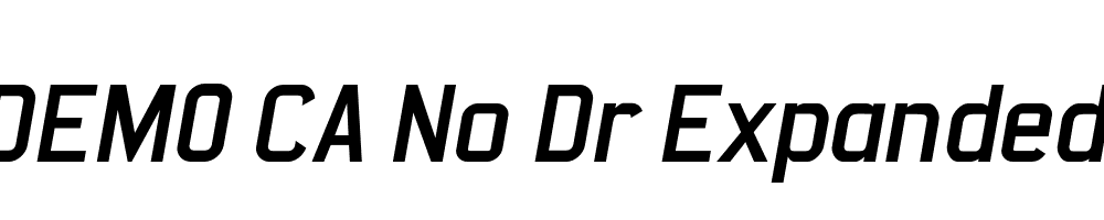  DEMO CA No Dr Expanded Medium Italic