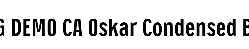  DEMO CA Oskar Condensed Bold Regular