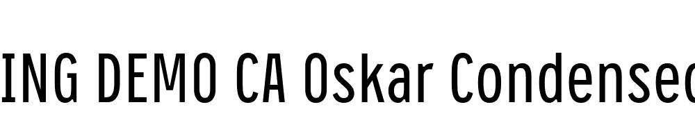  DEMO CA Oskar Condensed Regular