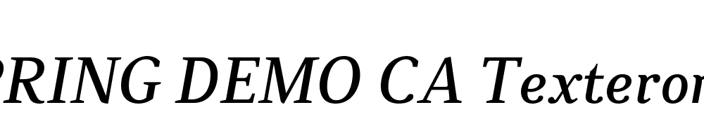  DEMO CA Texteron Rg Italic