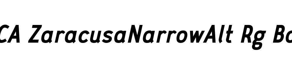  DEMO CA ZaracusaNarrowAlt Rg Bold Italic