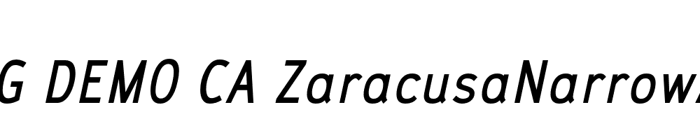  DEMO CA ZaracusaNarrowAlt Rg Italic