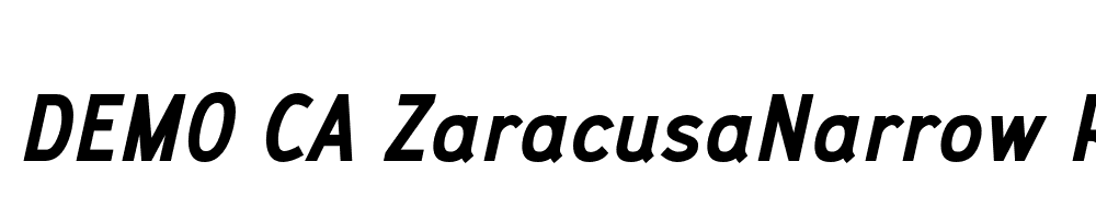  DEMO CA ZaracusaNarrow Rg Bold Italic