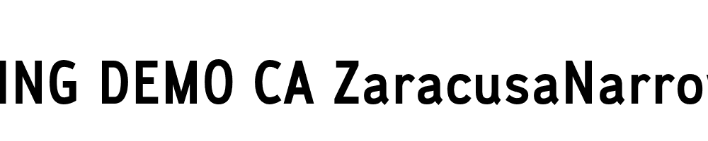  DEMO CA ZaracusaNarrow Rg Bold