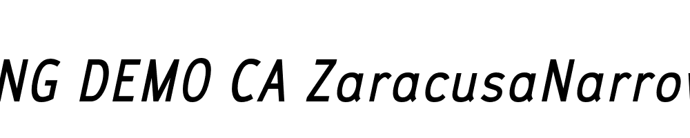  DEMO CA ZaracusaNarrow Rg Italic