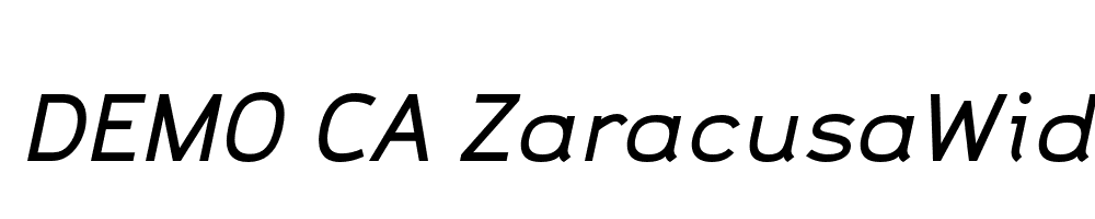  DEMO CA ZaracusaWideAlt Rg Italic