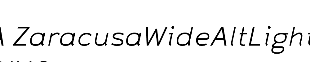  DEMO CA ZaracusaWideAltLight Rg Italic