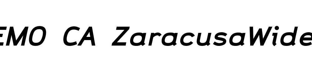  DEMO CA ZaracusaWide Rg Bold Italic