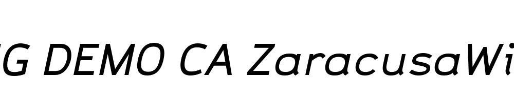  DEMO CA ZaracusaWide Rg Italic