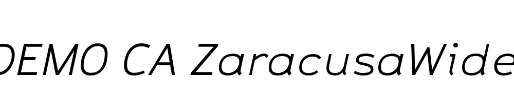  DEMO CA ZaracusaWideLight Rg Italic