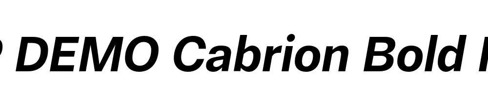 FSP DEMO Cabrion Bold Italic