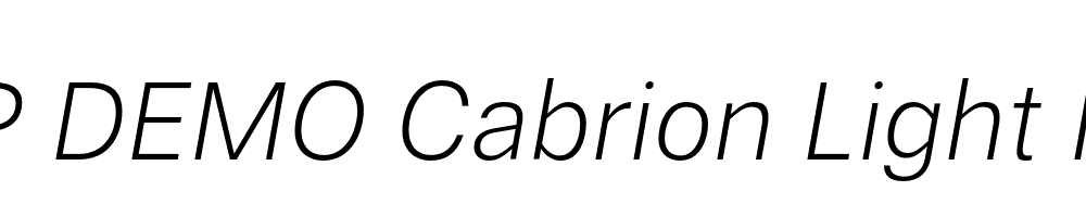 FSP DEMO Cabrion Light Italic