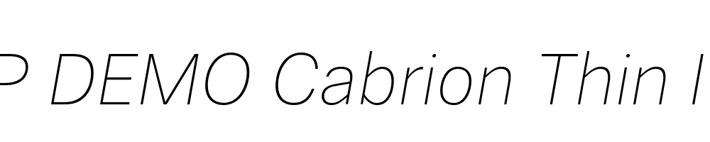 FSP DEMO Cabrion Thin Italic