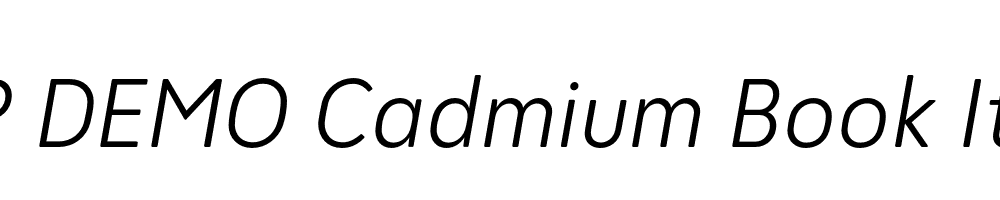 FSP DEMO Cadmium Book Italic