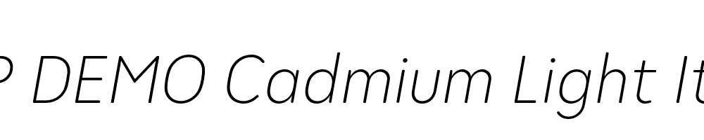 FSP DEMO Cadmium Light Italic