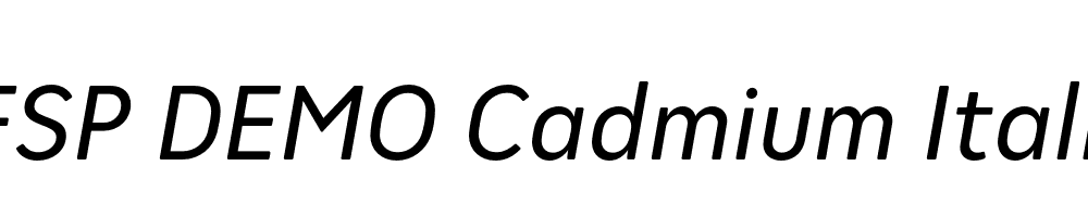 FSP DEMO Cadmium Italic