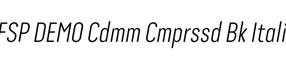 FSP DEMO Cdmm Cmprssd Bk Italic