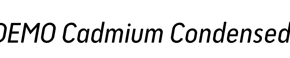 FSP DEMO Cadmium Condensed Italic