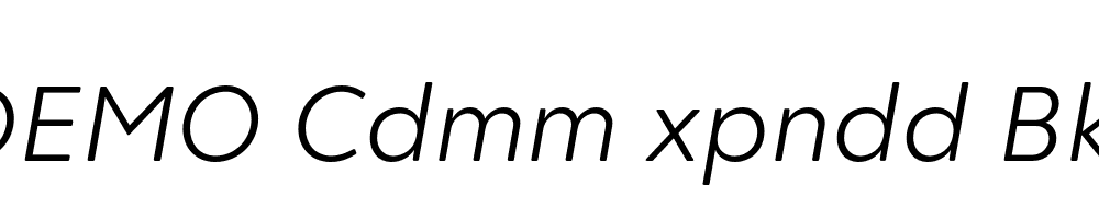 FSP DEMO Cdmm xpndd Bk Italic