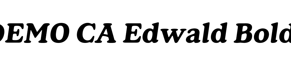 FSP DEMO CA Edwald Bold Italic