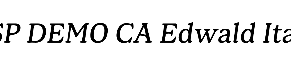 FSP DEMO CA Edwald Italic