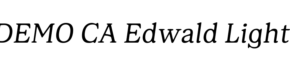 FSP DEMO CA Edwald Light Italic