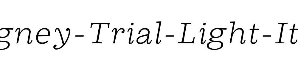 Cagney-Trial-Light-Italic