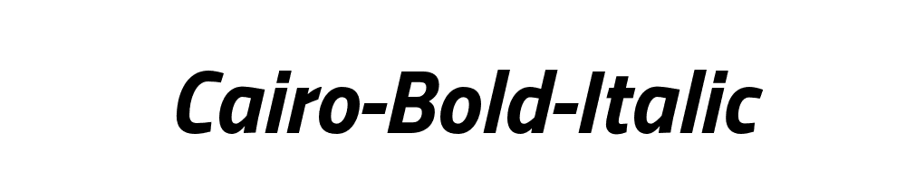 Cairo-Bold-Italic