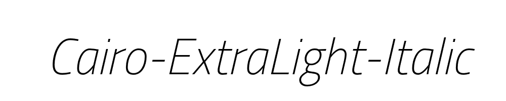 Cairo-ExtraLight-Italic