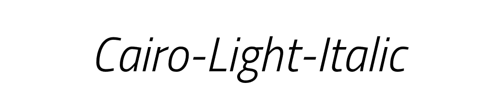 Cairo-Light-Italic