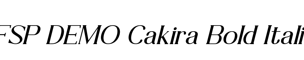 FSP DEMO Cakira Bold Italic